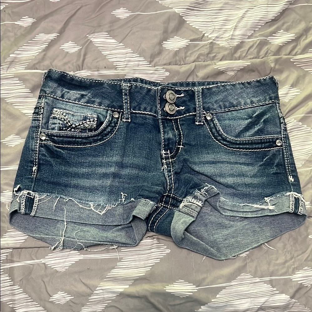 Amethyst Denim Blue Women's Shorts - size 3